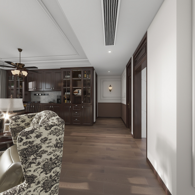 Klassieke serie Wood Grain Living Room TV Cabinet Dining Bar