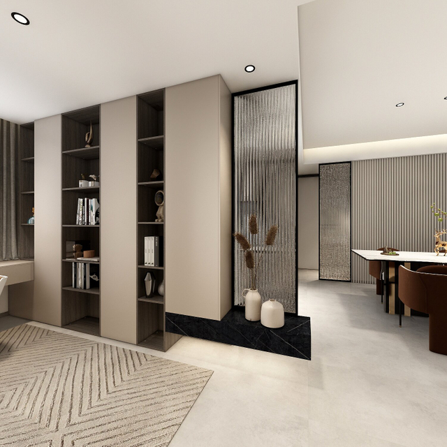 Moderne stijl rockplaat tv -kast met opslagruimte