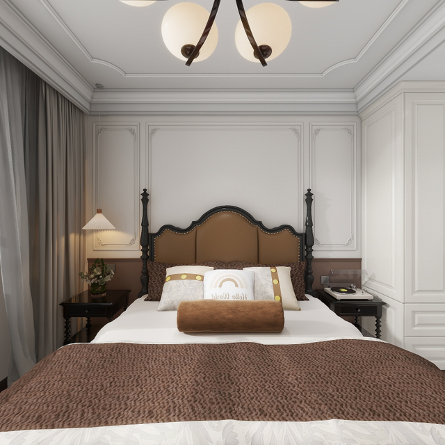 Klassieke garderobe in donkere stijl opslagruimte