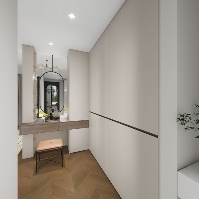 Witte Franse stijl grote opslagruimte garderobe